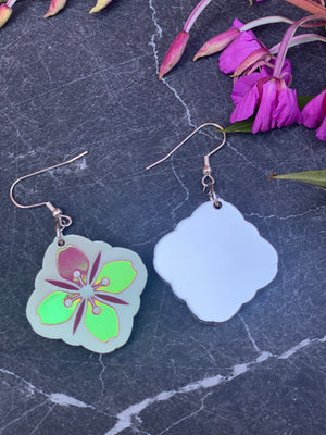 Fireweed blossom earrings