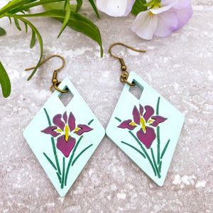 Wild Iris earrings