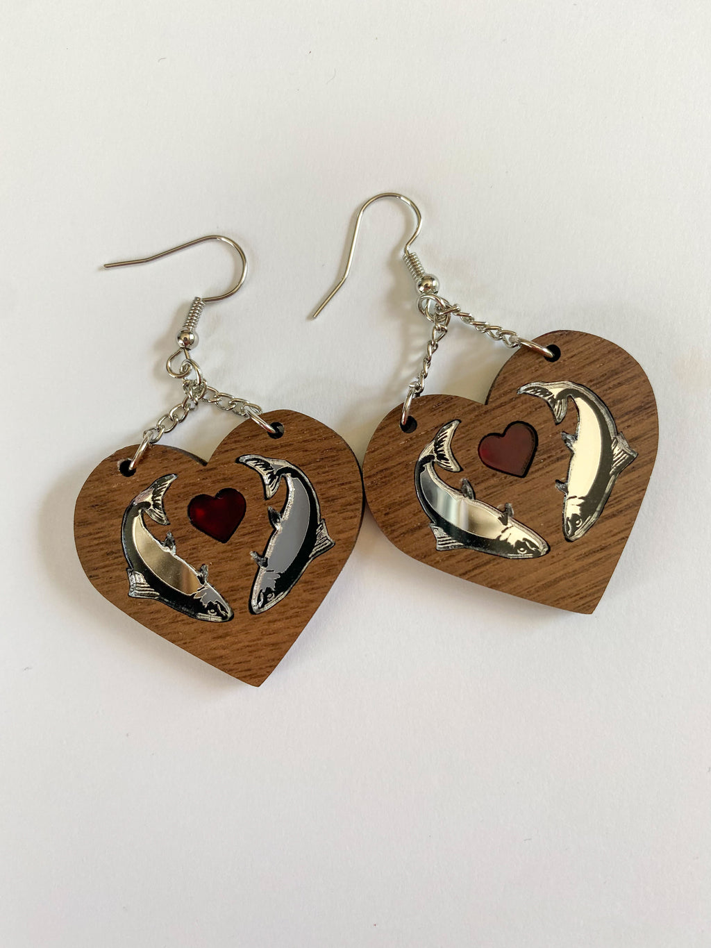 Salmon Love earrings